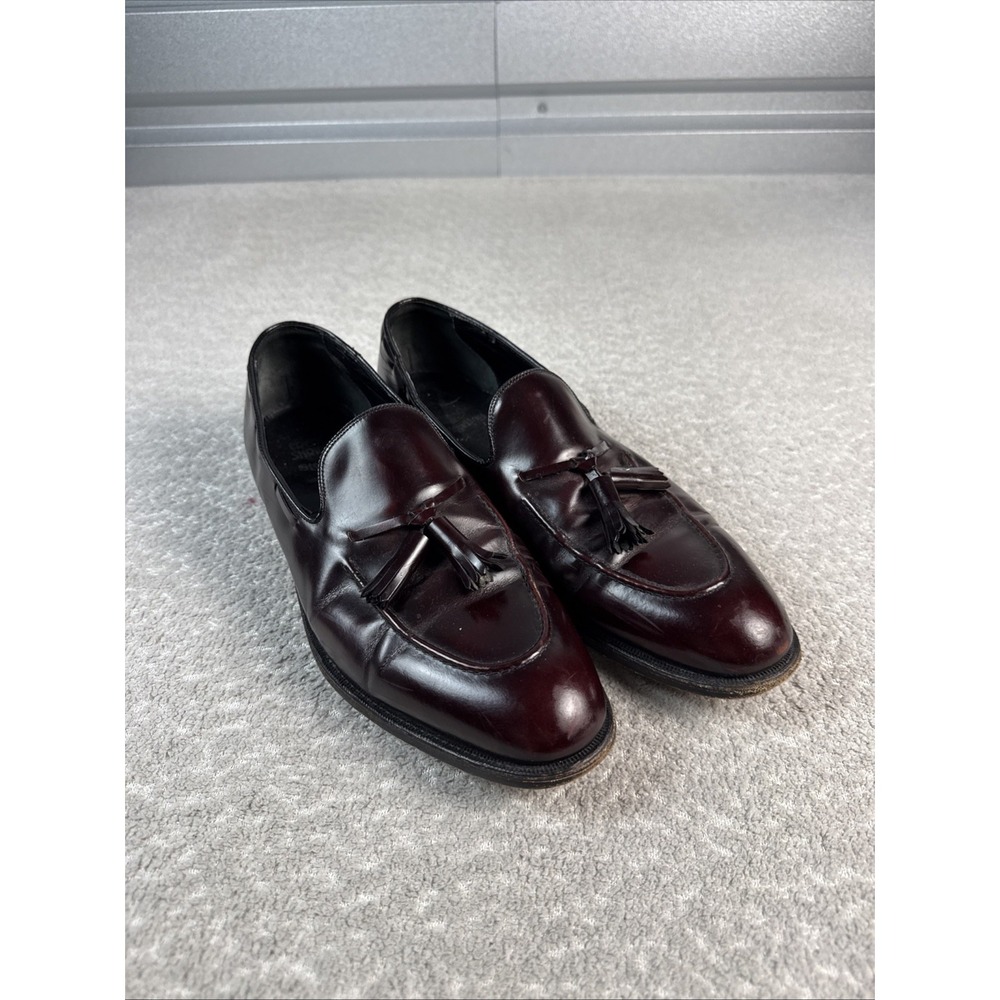 French Shriner Maroon Comfort Tassel Dress Shoes Slip On Loafers Mens Size 12‎ M